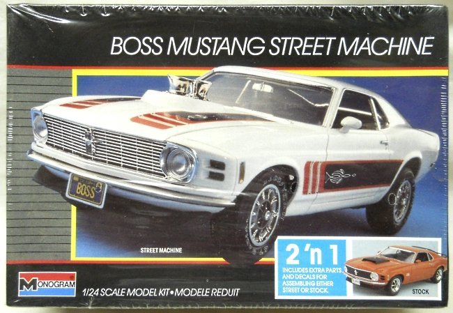 Monogram 1/24 Ford 1970 Boss Mustang Street Machine, 2728 plastic model kit